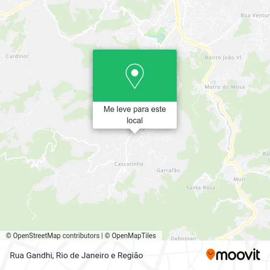 Rua Gandhi mapa