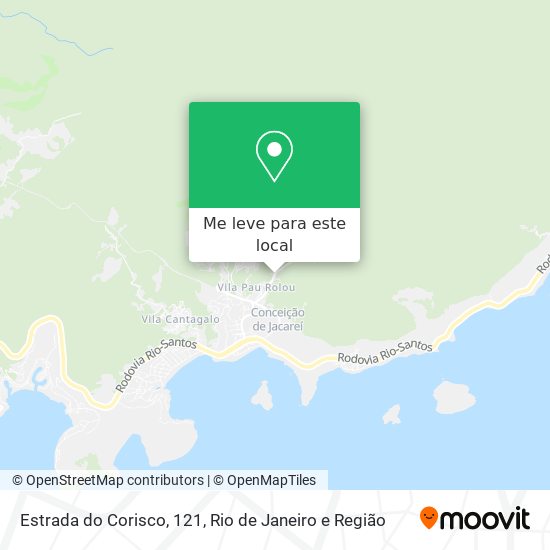 Estrada do Corisco, 121 mapa