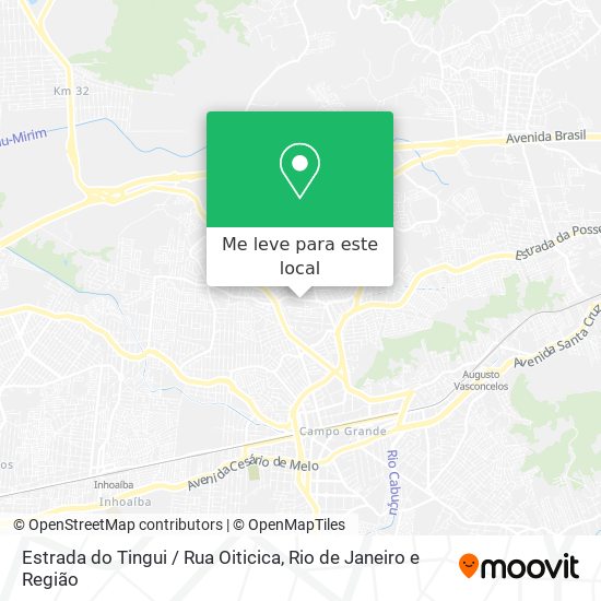 Estrada do Tingui / Rua Oiticica mapa