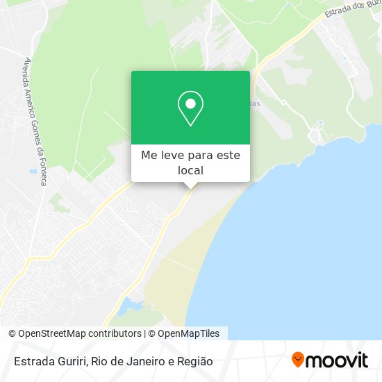 Estrada Guriri mapa