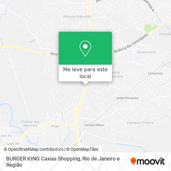 BURGER KING Caxias Shopping mapa