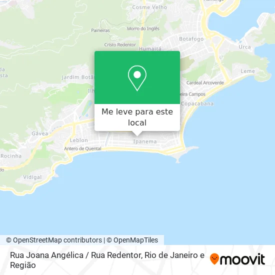 Rua Joana Angélica / Rua Redentor mapa