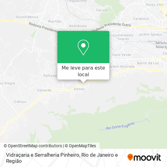 Vidraçaria e Serralheria Pinheiro mapa