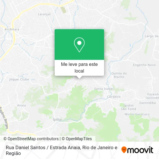 Rua Daniel Santos / Estrada Anaia mapa