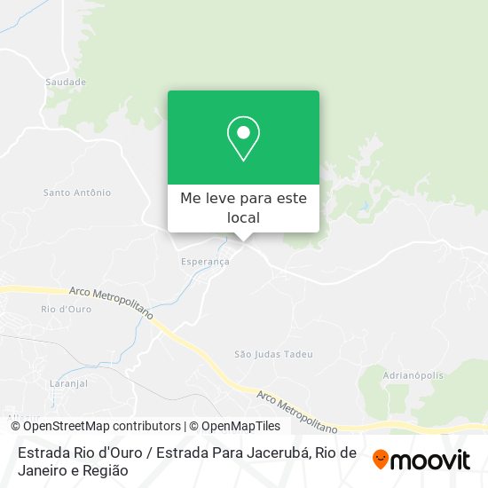 Estrada Rio d'Ouro / Estrada Para Jacerubá mapa