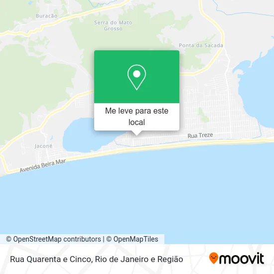 Rua Quarenta e Cinco mapa