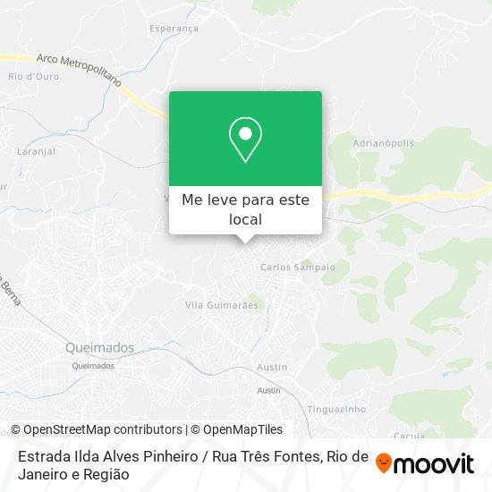Estrada Ilda Alves Pinheiro / Rua Três Fontes mapa