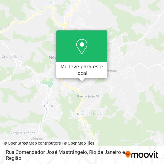 Rua Comendador José Mastrângelo mapa