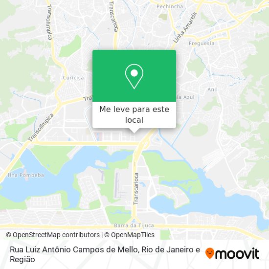 Rua Luiz Antônio Campos de Mello mapa
