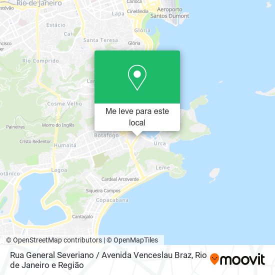 Rua General Severiano / Avenida Venceslau Braz mapa