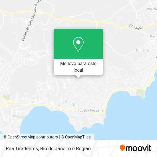 Rua Tiradentes mapa