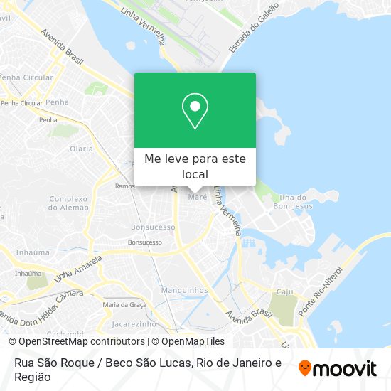 Rua São Roque / Beco São Lucas mapa