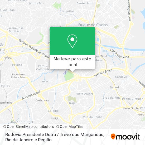 Rodovia Presidente Dutra / Trevo das Margaridas mapa