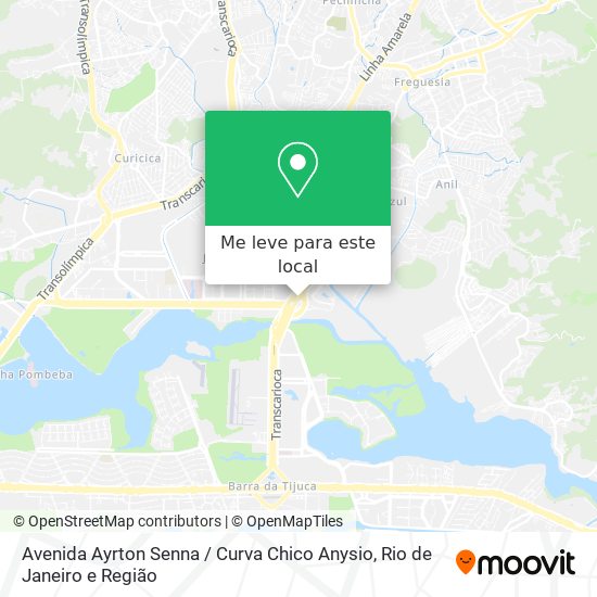 Avenida Ayrton Senna / Curva Chico Anysio mapa