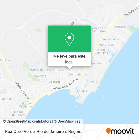 Rua Ouro Verde mapa