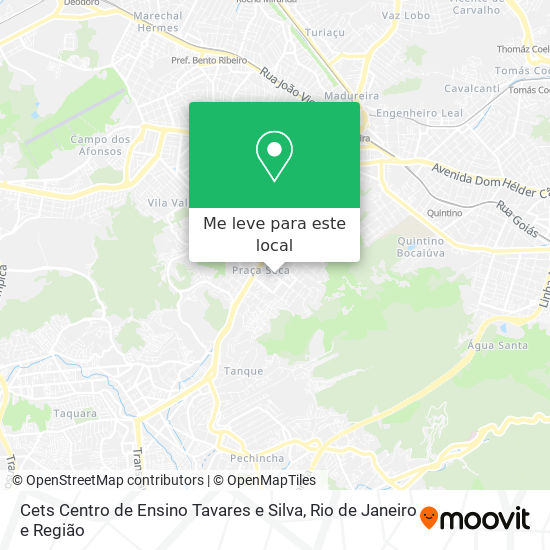 Cets Centro de Ensino Tavares e Silva mapa