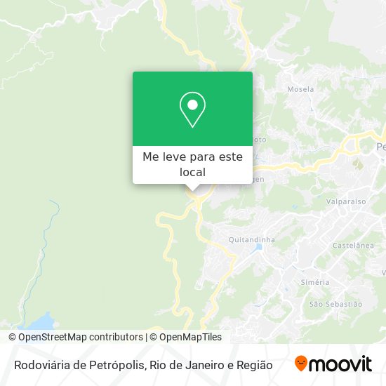 Rodoviária de Petrópolis mapa