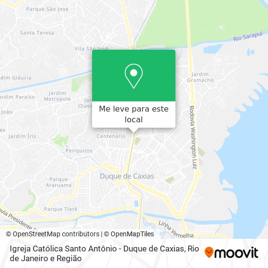 Igreja Católica Santo Antônio - Duque de Caxias mapa