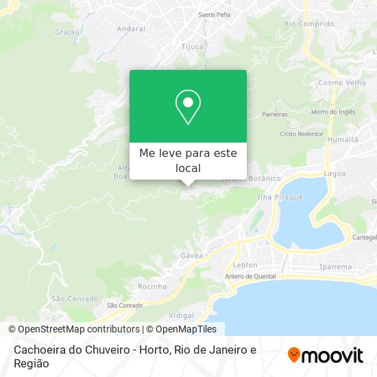 Cachoeira do Chuveiro - Horto mapa