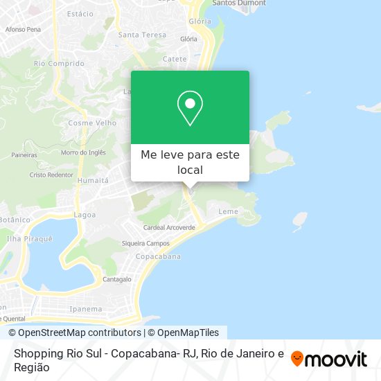 Shopping Rio Sul - Copacabana- RJ mapa