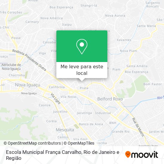 Escola Municipal França Carvalho mapa