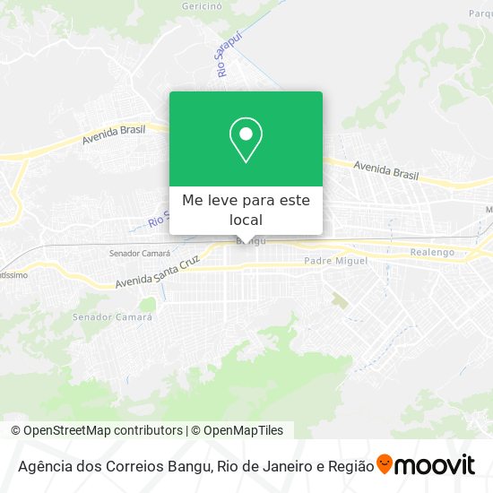 Agência dos Correios Bangu mapa