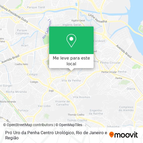 Pró Uro da Penha Centro Urológico mapa