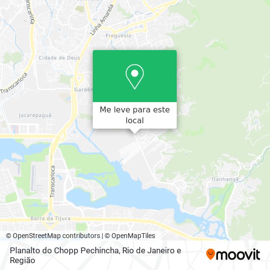 Planalto do Chopp Pechincha mapa