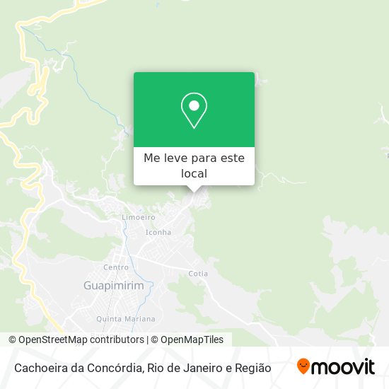 Cachoeira da Concórdia mapa