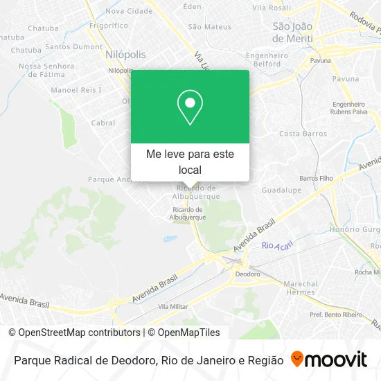 Parque Radical de Deodoro mapa