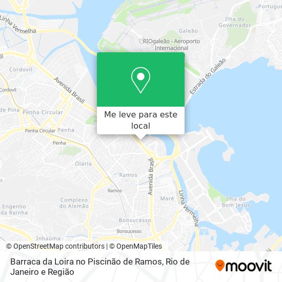 Barraca da Loira no Piscinão de Ramos mapa