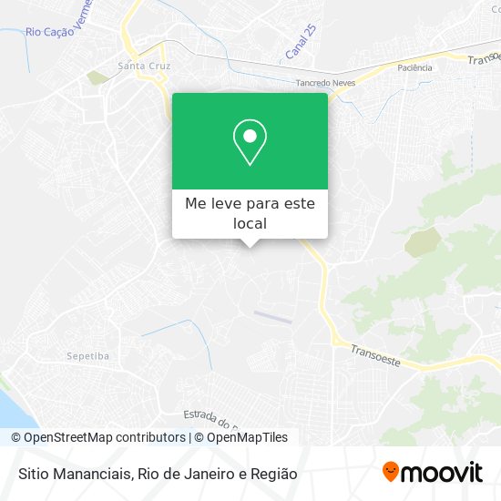 Sitio Mananciais mapa