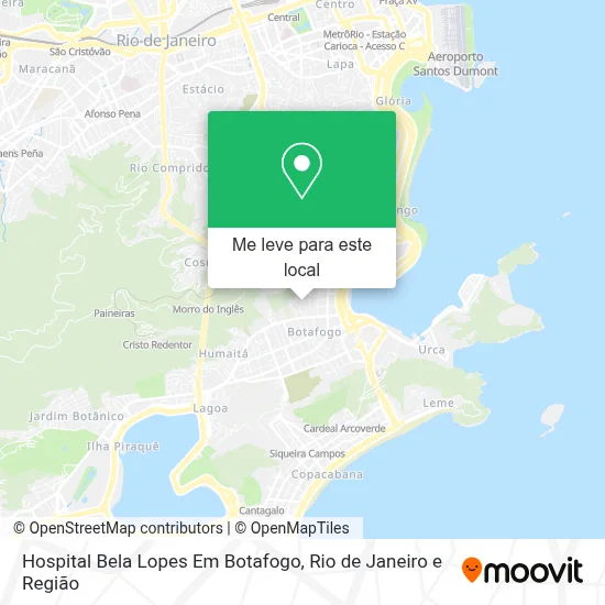 Hospital Bela Lopes Em Botafogo mapa