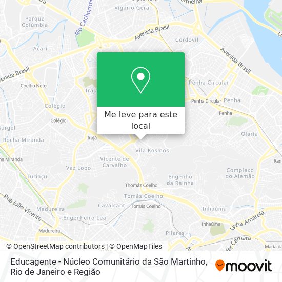 Educagente - Núcleo Comunitário da São Martinho mapa