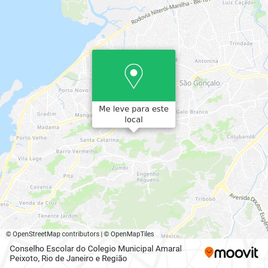 Conselho Escolar do Colegio Municipal Amaral Peixoto mapa