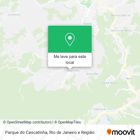 Parque do Cascatinha mapa