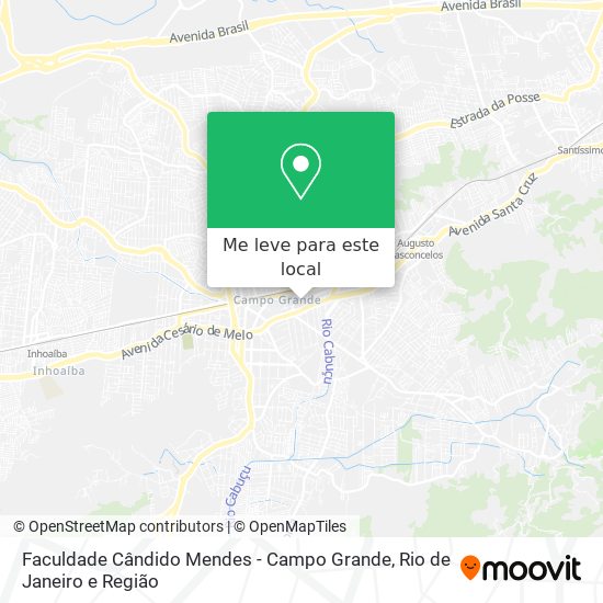 Faculdade Cândido Mendes - Campo Grande mapa