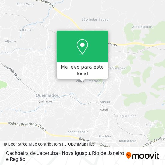 Cachoeira de Jaceruba - Nova Iguaçu mapa