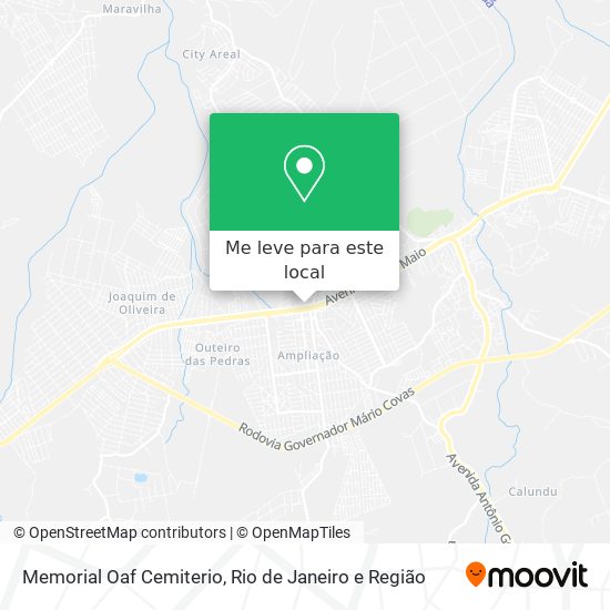 Memorial Oaf Cemiterio mapa