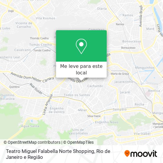 Teatro Miguel Falabella Norte Shopping mapa