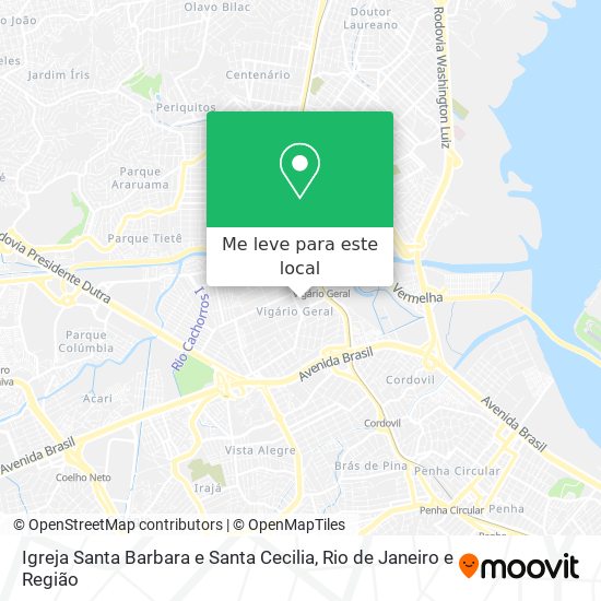 Igreja Santa Barbara e Santa Cecilia mapa