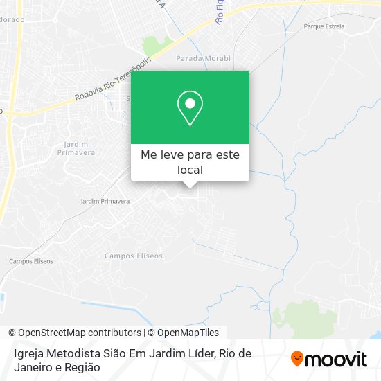 Igreja Metodista Sião Em Jardim Líder mapa