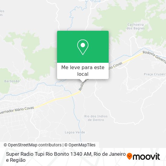 Super Radio Tupi Rio Bonito 1340 AM mapa