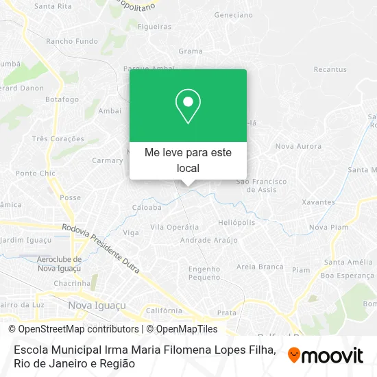 Escola Municipal Irma Maria Filomena Lopes Filha mapa