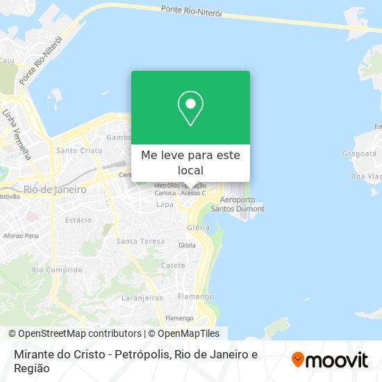 Mirante do Cristo - Petrópolis mapa