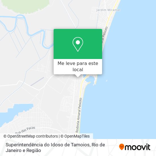Superintendência do Idoso de Tamoios mapa