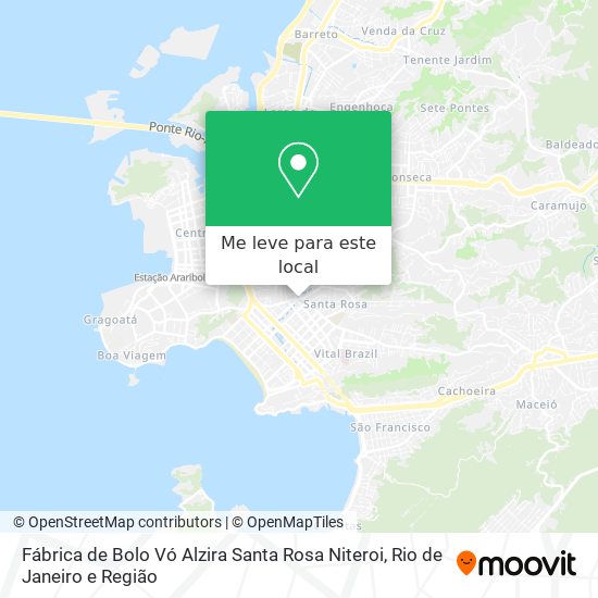 Fábrica de Bolo Vó Alzira Santa Rosa Niteroi mapa