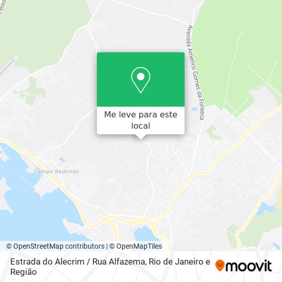 Estrada do Alecrim / Rua Alfazema mapa