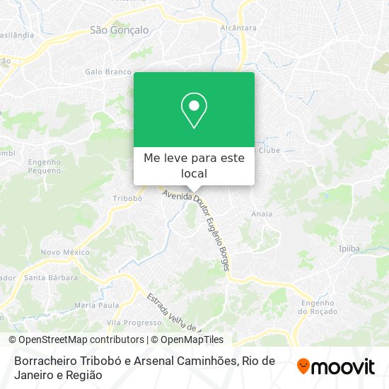 Borracheiro Tribobó e Arsenal Caminhões mapa