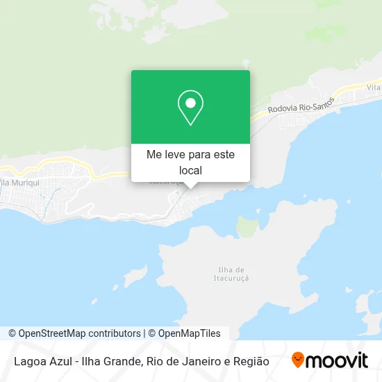 Lagoa Azul - Ilha Grande mapa